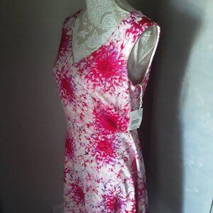 New London Times lovely pink sleeveless midi dress size 8